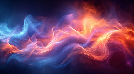 Obraz premium Neon wave, graphic and background illustration. Wallpaper, futuristic and electrifying designs for digital art, creativity and information technology in mesmerizing style, abstract colour and lines