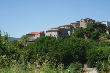 Fototapeta na wymiar View of Castelgrande, in Potenza province, Italy