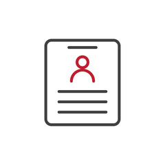 account icon. sign for mobile concept and web design. outline vector icon. symbol, logo illustration. vector graphics.