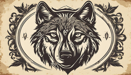 Wolf Vintage Logo desigon
