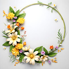 This is a round wall hanging wreath. Generative AI,