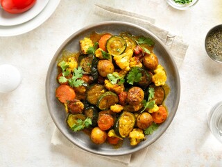 Vegetarian stew with mixed vegetables
