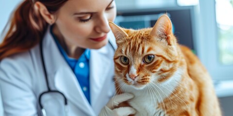 cat at the veterinarian's appointment Generative AI