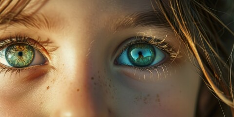 child's eyes close-up  Generative AI