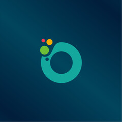 Dots Letter O Logo. O Letter Design Vector with Dots.