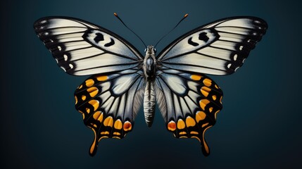 butterfly on black background