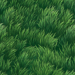Seamless Grass Pattern Vector Illustration
