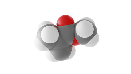 methyl methacrylate molecule, methacrylate esters, molecular structure, isolated 3d model van der Waals