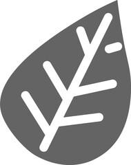 Leaf Solid Icon Logo Vector Symbol
