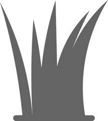 Grass Solid Icon Logo Vector Symbol