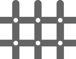Fence Solid Icon Logo Vector Symbol