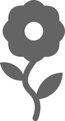 Rose Solid Icon Logo Vector Symbol