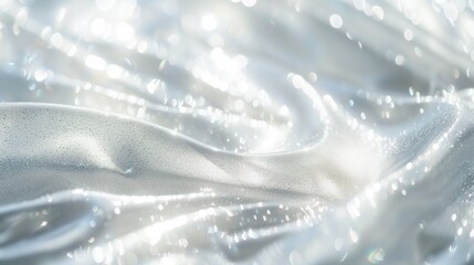 Glamorous Silver Satin with Sparkle for Fashion and Weddings - obrazy, fototapety, plakaty