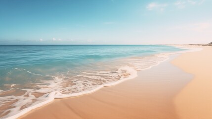 Obraz premium Serene Ocean View - Perfect Sandy Beach for Summer Getaways