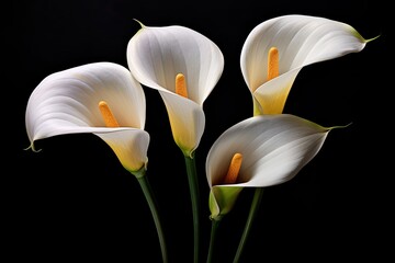 Three white lilies