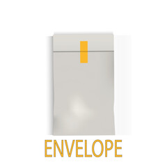 envelopes mockup. Blank empty space rendering 3D realistic object.