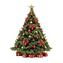 christmas tree isolated on white