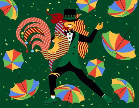 Carnival in Brazil, Bahia - Character of Midnight Man in the Galo da Madrugada Parade