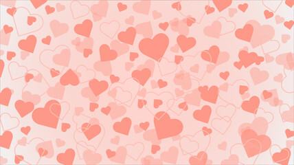 Valentines day banner background. Valentines day greeting card with hearts.