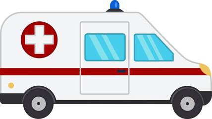 Cartoon Ambulance. Medical Car. Vector illustration © Yuliia