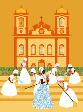 Brazilian Carnival - Diversity -  Baiana at the Church Cleansing Ceremony of Bonfim