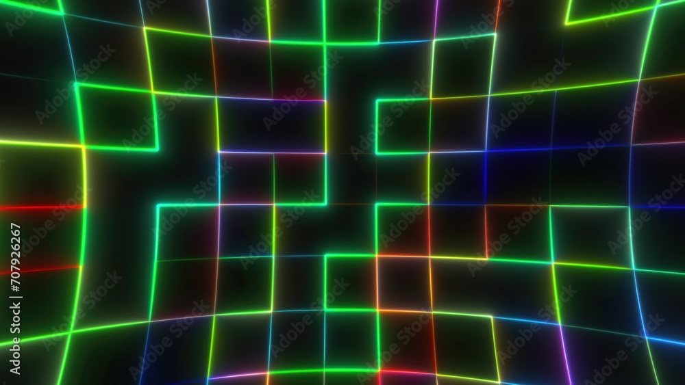 Poster abstract neon room. computer generated 3d render