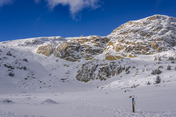 Laguna grande de Peñalara, en la Sierra de Guadarrama en Madrid