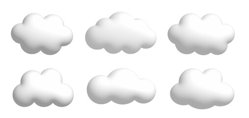 cloud 3d render icon isolated
