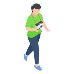 Photography On My Leisure Time isometric Concept, freelance Photographer Vector Icon Design, Spare time engagements Symbol, Additional pursuits Sign, Personal pastimes Stock Illustration