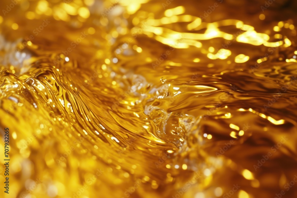 Poster A close-up view of a wave in a body of water. This image captures the intricate details and movement of the wave. Perfect for any project that requires a dynamic and natural water element.