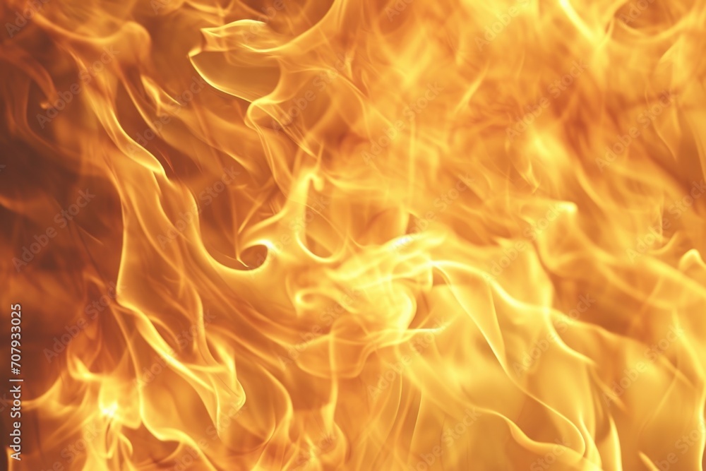 Poster Close-up view of a fire with flames in the background. Ideal for adding a fiery and dynamic element to your creative projects