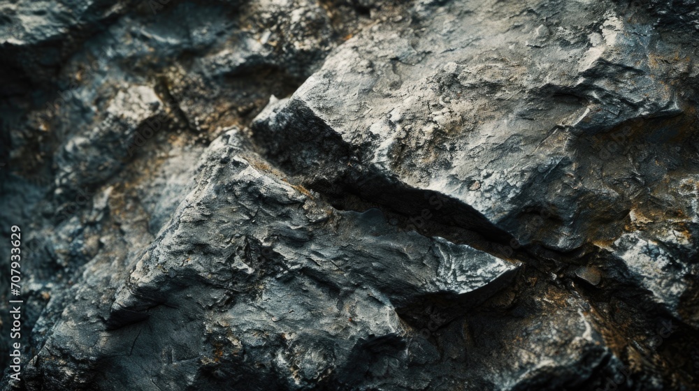 Poster a close-up shot of a rock with a bird perched on top. perfect for nature enthusiasts and birdwatcher