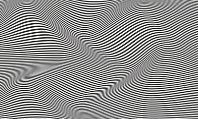 abstract horizontal grey wave line pattern art.