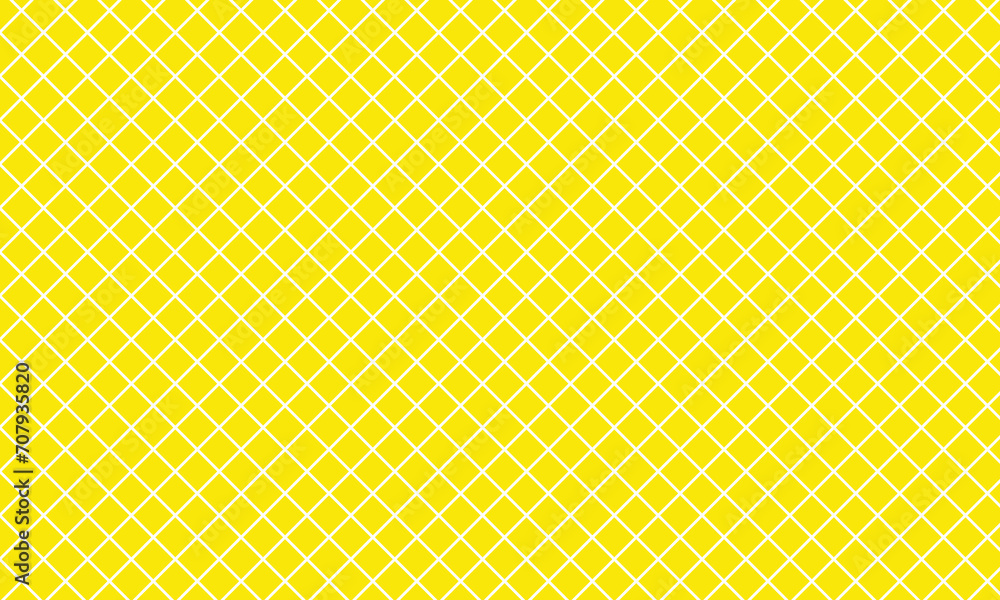 Poster abstract diagonal white cross line pattern on yellow.