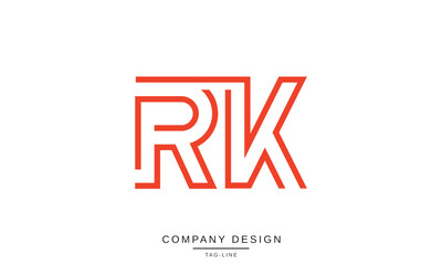 KR, RK, Abstract Letters Logo Monogram