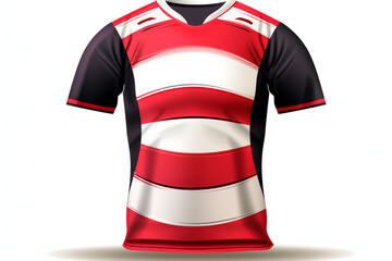 Rugby jersey isolated on white background created with Generative Ai