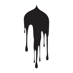 Paint drips black vector. Isolated on a white background design.