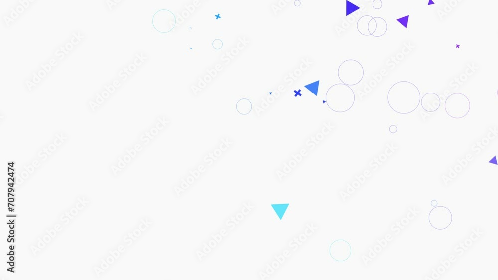 Leinwandbilder abstract background white backdrop with loop of geometric elements. smooth loop animation for backdr