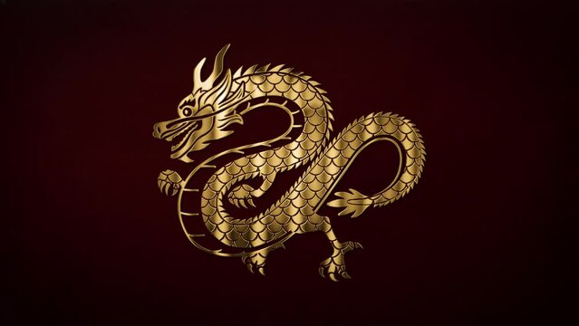 golden chinese dragon