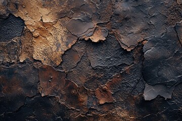 A close-up shot of a cracked wall with peeling paint. Perfect for adding texture and character to your designs
