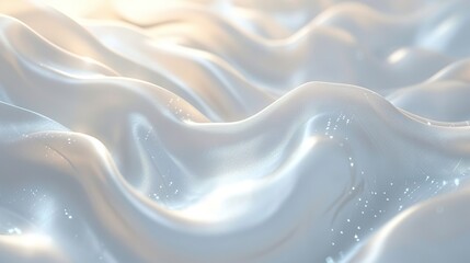 Minimal white graphic wallpaper with an abstract white wave background with sunlight, Generative AI. - obrazy, fototapety, plakaty