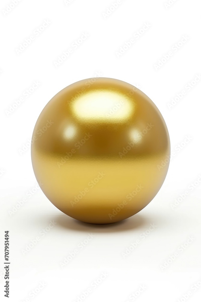 Poster a shiny golden egg sitting on top of a white surface. perfect for easter-themed designs or concepts 