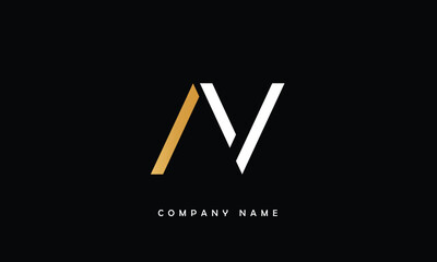 AV, VA, A, V Abstract Letters Logo Monogram