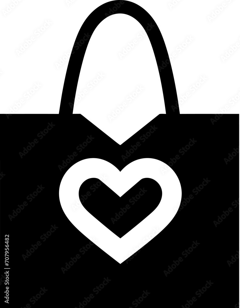 Sticker gift bag icon