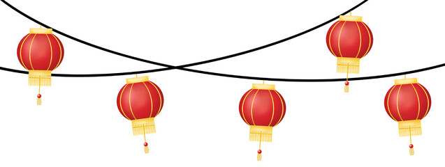Chinese red lantern for festival decoration