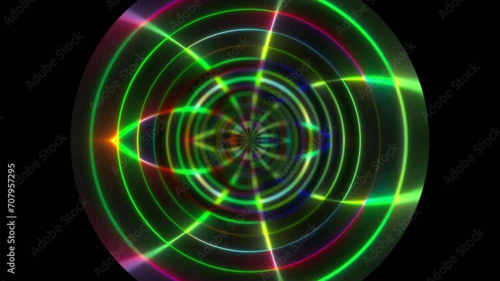 Aufkleber abstract circle neon. computer generated 3d render