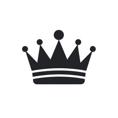 a crown logo icon, clipart style, white background, thick lines, created with Generative Ai - obrazy, fototapety, plakaty