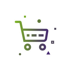 cart minimal outline icon on white background 03