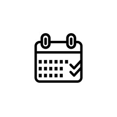 a calendar minimal outline icon on white background 01