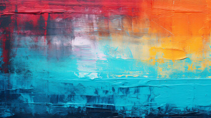 Grunge Brush Strokes of Multi Color Paint
